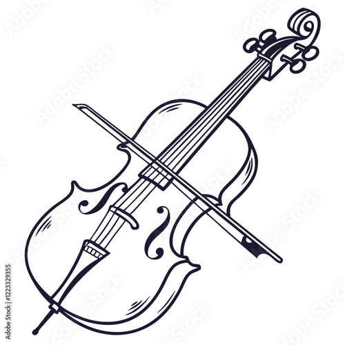 cello image on a white background 