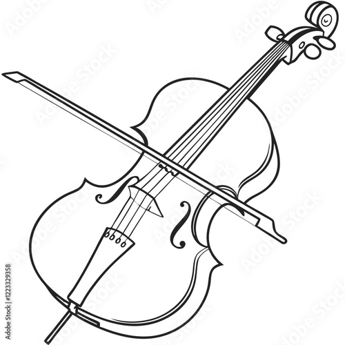 cello image on a white background 