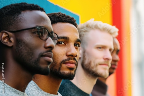 Group of men standing side by side