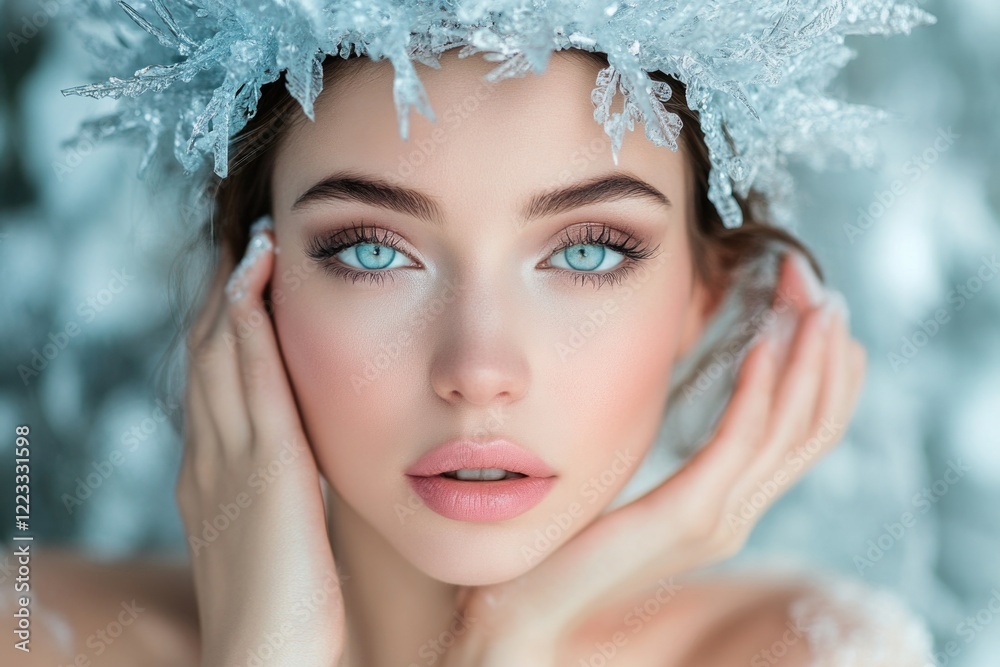 A woman wearing a snow hat standing outdoors A woman wearing a snow hat standing outdoors