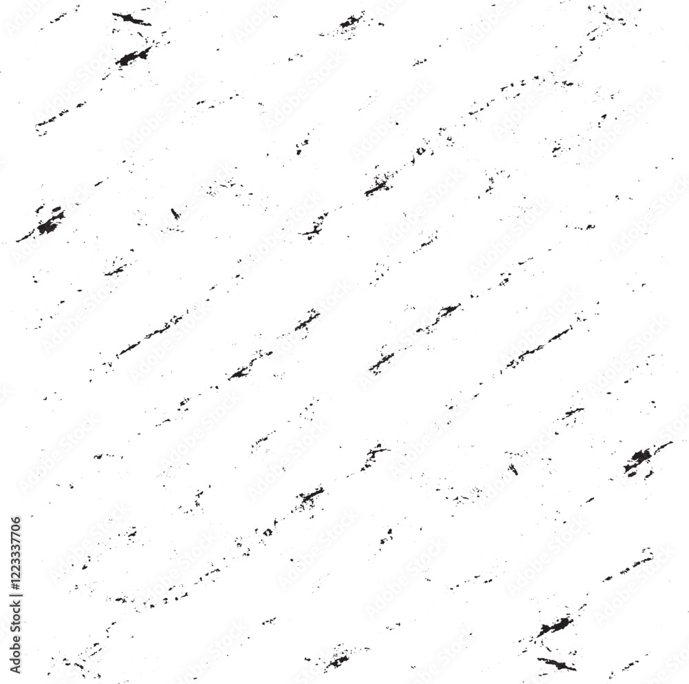 Obraz premium Monochrome texture composed of irregular graphic elements. Distressed uneven grunge background. Abstract vector illustration. Overlay for interesting effect and depth. Isolated on white background.