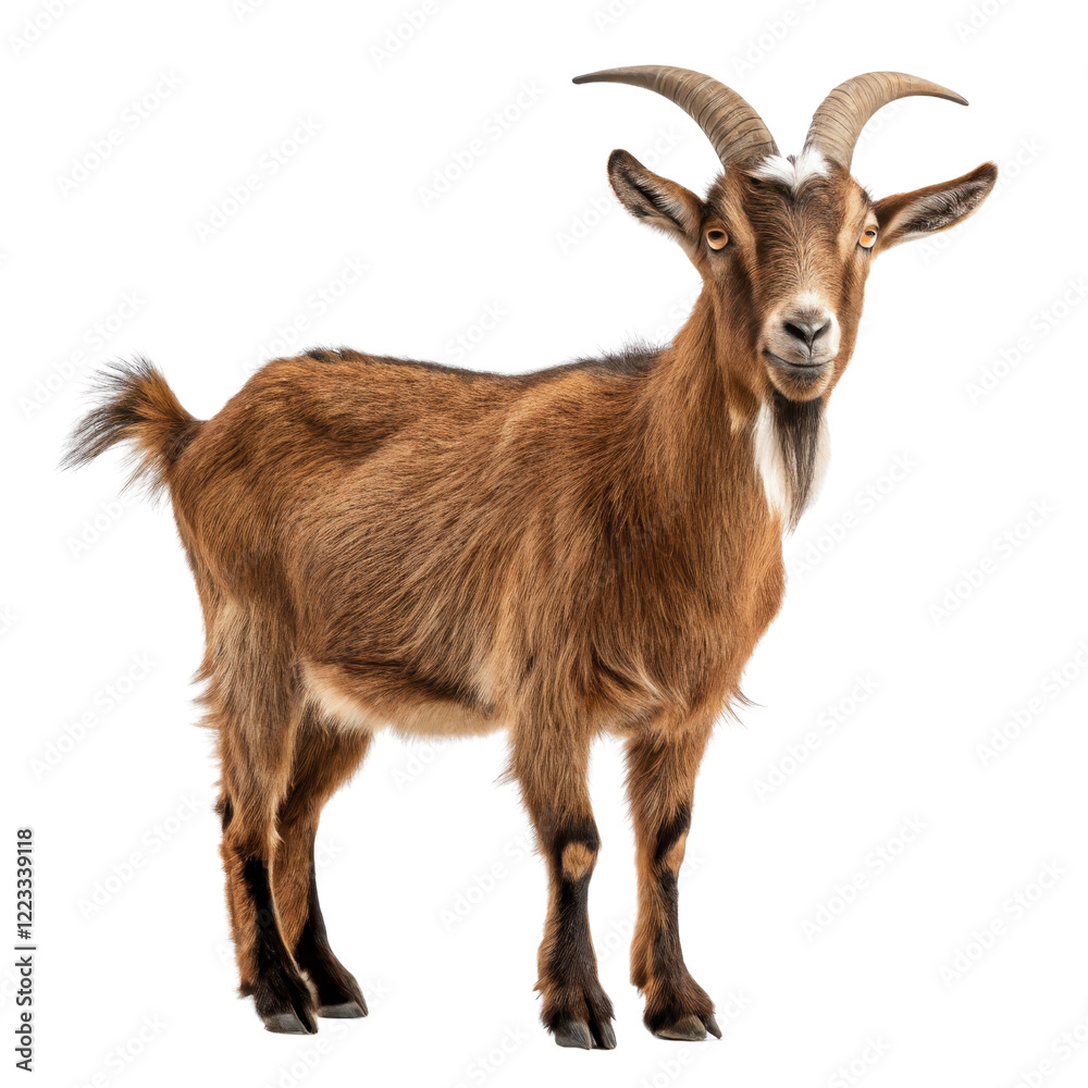 Brown Goat Standing, Isolated on Transparent Background, Farm Animal, Livestock, Full Body, Goat, Animal, Agriculture Brown Goat Standing, Isolated on Transparent Background, Farm Animal, Livestock, Full Body, Goat, Animal, Agriculture