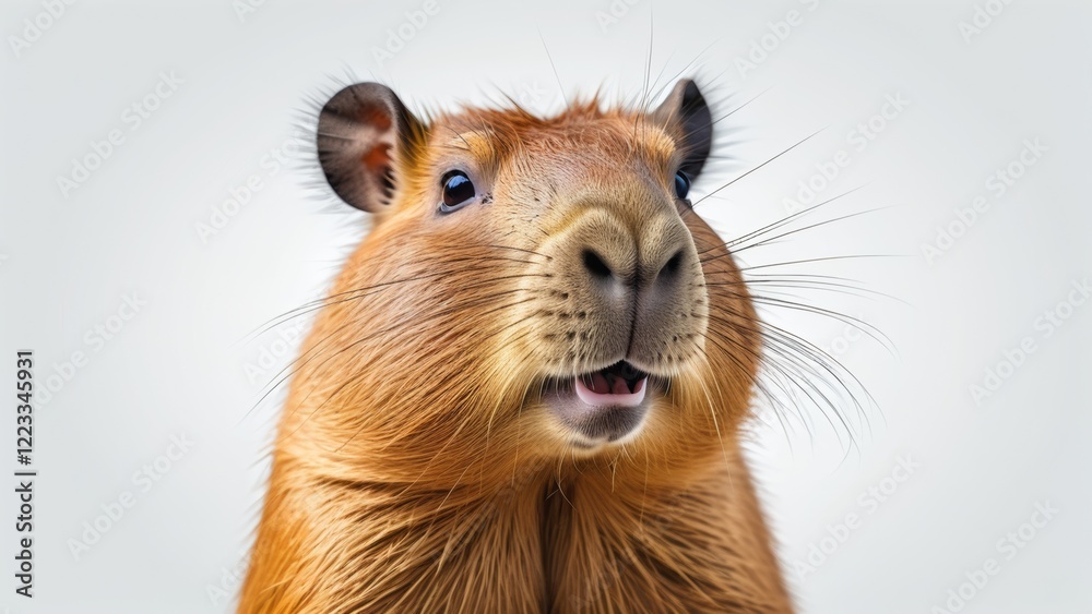 Capybara on a white background. Illustration Capybara on a white background. Illustration