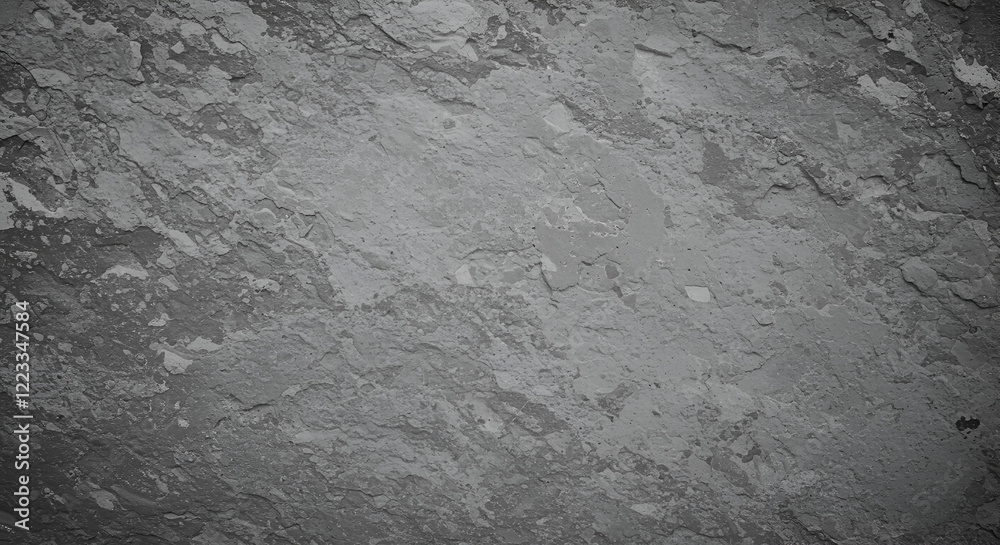 Fototapeta premium Gray grunge banner. Abstract stone background. The texture of the stone wall. Close-up. Light gray rock backdrop. 
