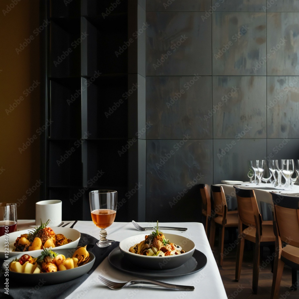 Fototapeta premium table setting at restaurant