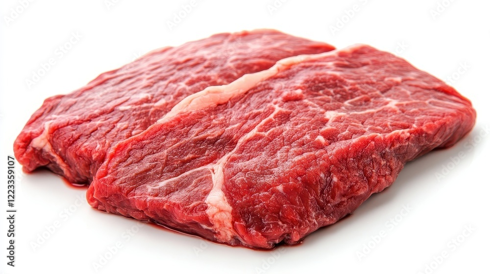 Fresh Raw Beef Cuts on White Background for Culinary Use and Recipes Fresh Raw Beef Cuts on White Background for Culinary Use and Recipes