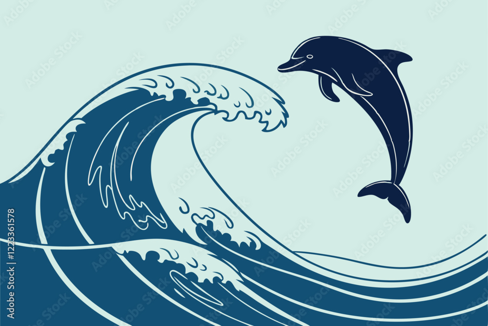 Obraz premium illustration of a dolphin