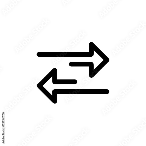 bidirectional arrows icon on transparent background 

