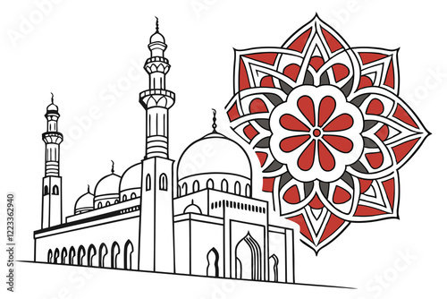 illustration of mosque