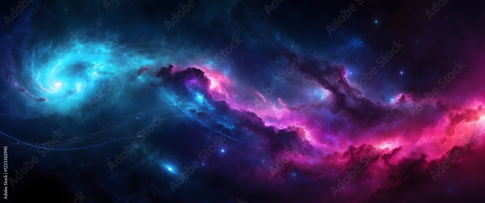 Fototapeta premium Abstract Waves Colorful Light Streaks Background, Abstract digital wave background Information technology background