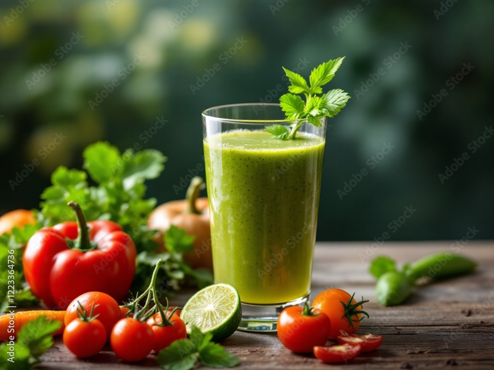 Fototapeta premium Fresh vegetable juice.