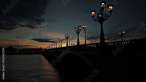 St. Petersburg's iconic Palace Bridge, spanning the Neva River, stands as a symbol of the city. Its majestic silhouette at twilight, during the famed White Nights photo