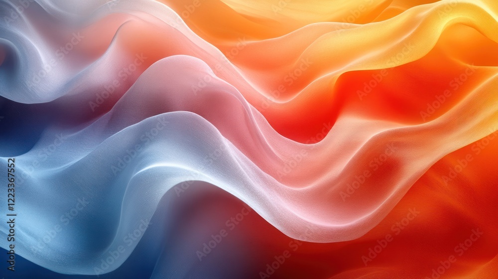 Obraz premium Abstract Colorful Fabric Waves: A Symphony of Hues