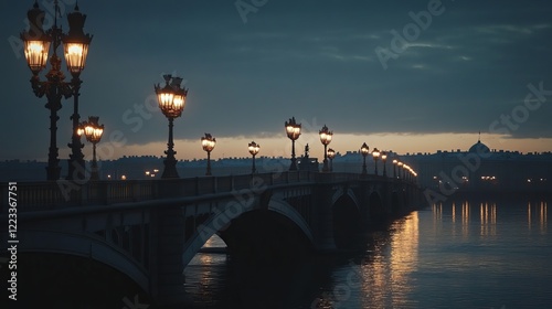 St. Petersburg's iconic Palace Bridge, spanning the Neva River, stands as a symbol of the city. Its majestic silhouette at twilight, during the famed White Nights photo