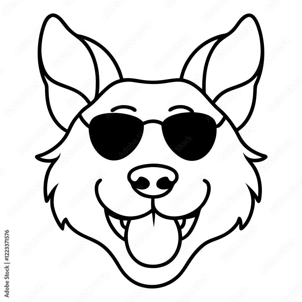 Funny brittany dog head vector art Funny brittany dog head vector art