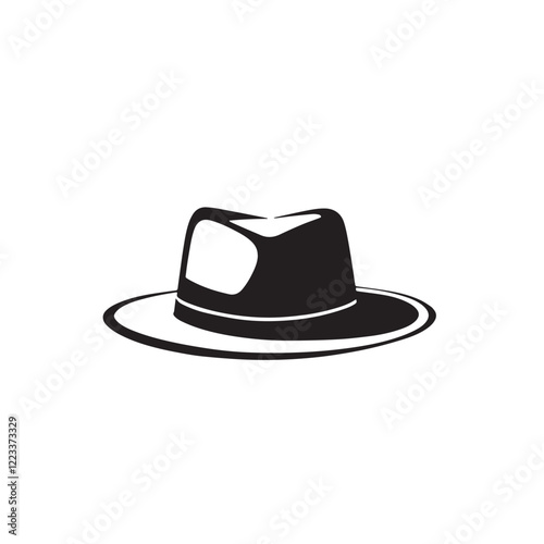 Western cowboy hat silhouette icon photo