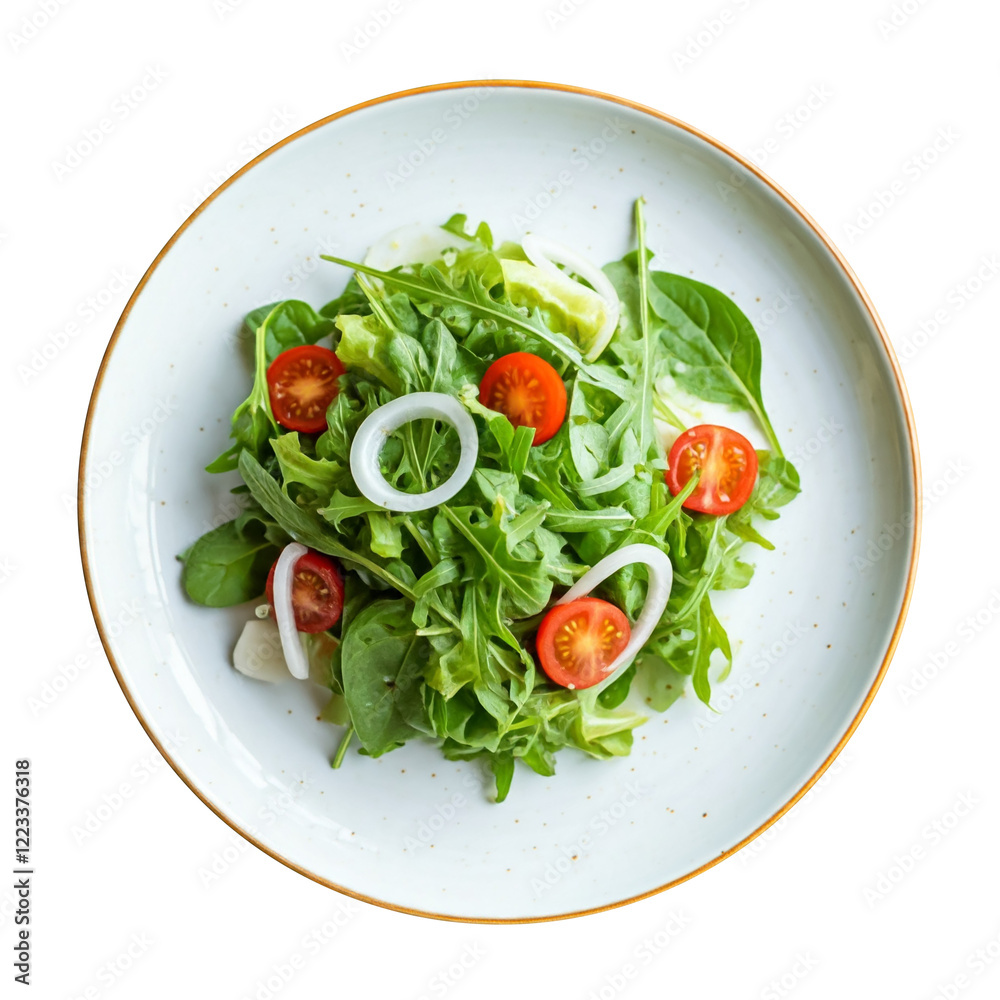 Fresh green salad with leaves and vegetables Fresh green salad with leaves and vegetables