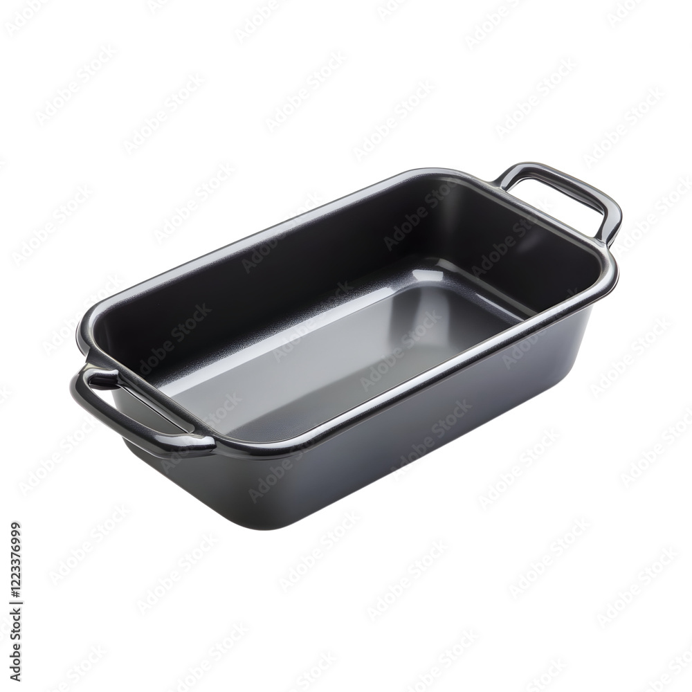 Heavy-Duty Non-Stick Loaf Pan with Polished Finish Isolated on Transparent Background Heavy-Duty Non-Stick Loaf Pan with Polished Finish Isolated on Transparent Background