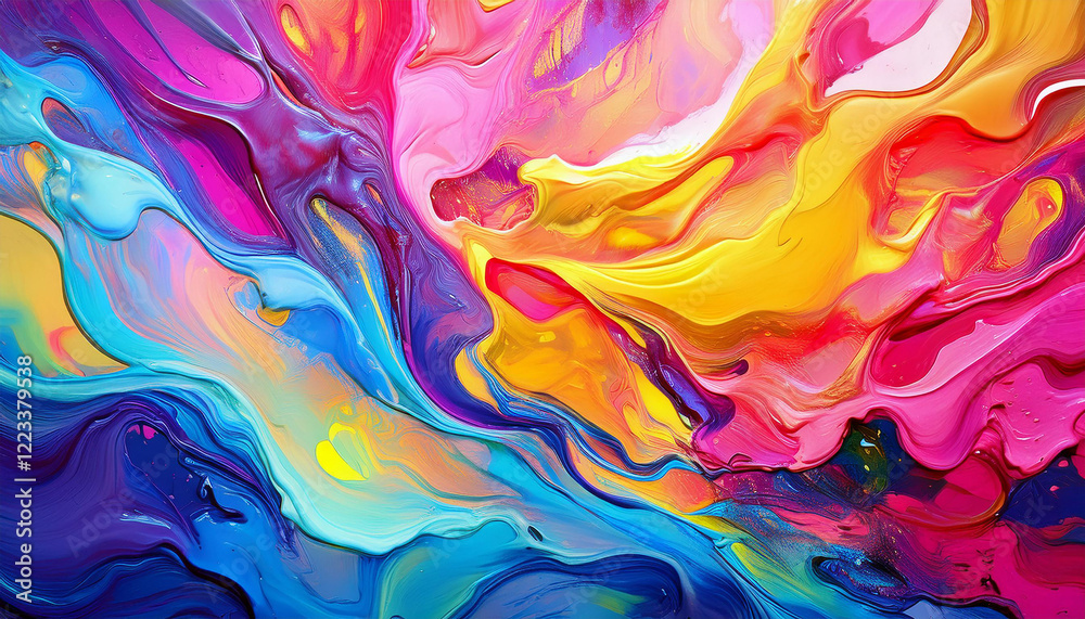 Abstract oil background with dynamic textures and fluid shapes. Colorful contemporary art. Abstract oil background with dynamic textures and fluid shapes. Colorful contemporary art.