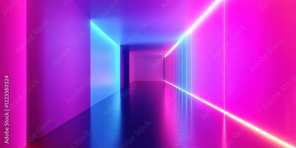 futuristic neon abstract design corridor with vibrant pink and blue glow technology background futuristic neon abstract design corridor with vibrant pink and blue glow technology background