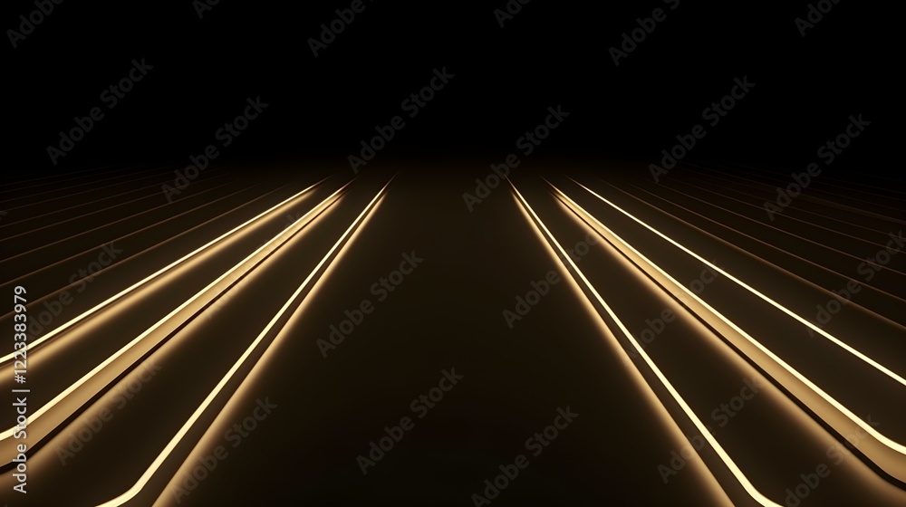 Abstract Runaway in beige Neon Lines. Futuristic dark Backdrop Abstract Runaway in beige Neon Lines. Futuristic dark Backdrop