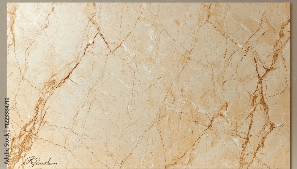Fototapeta premium Beige Marble Texture with Intricate Veining Pattern