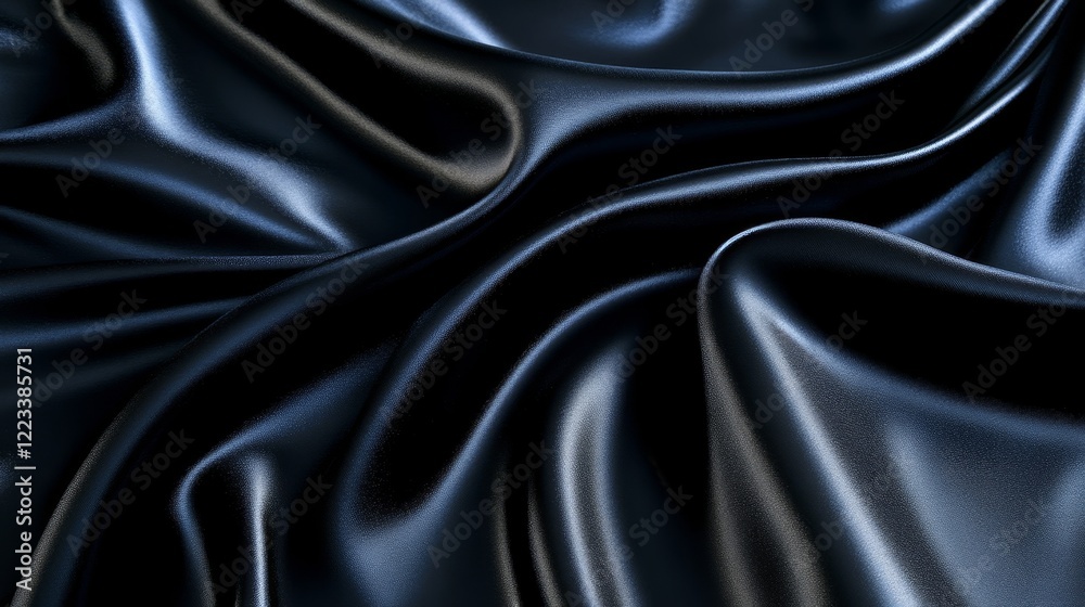 Fototapeta premium Glossy black satin