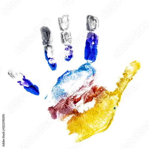 Vibrant handprint symbolizing imagination