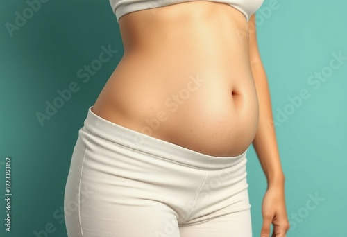 Photorealistic human belly