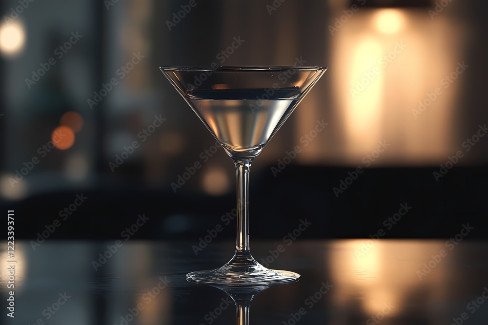 custom made wallpaper toronto digitalA Martini Glass Sits On A Dark Table