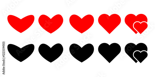 set of hearts