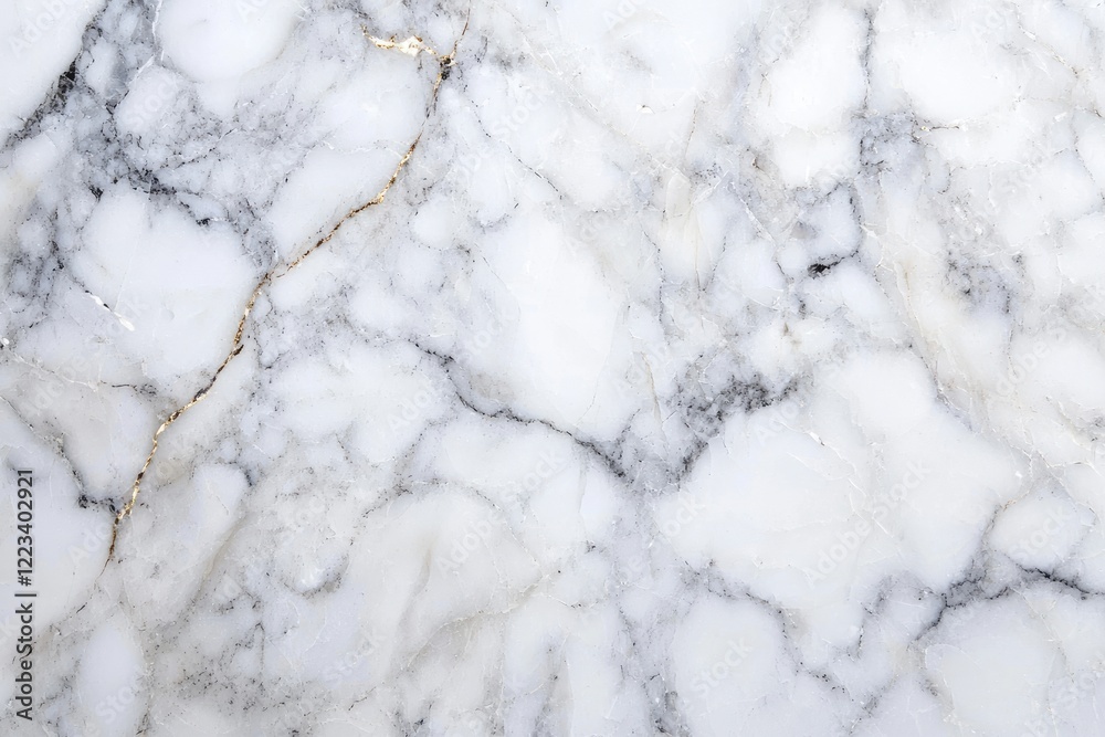 Fototapeta premium White Marble Texture With Grey Veins And Gold Accents