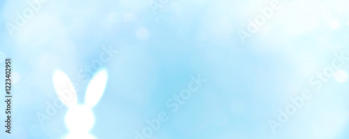 Easter bunny with blurred b...