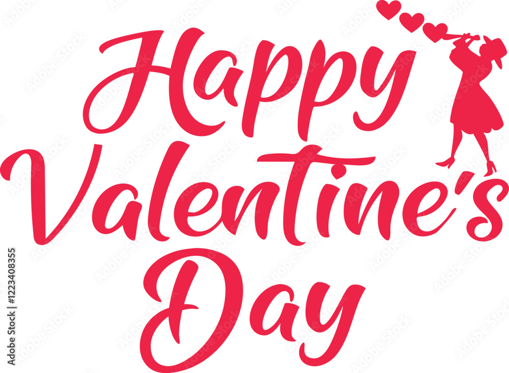 Valentines Day Calligraphy Banner with Heart. Valentines Day Calligraphy Banner with Heart.