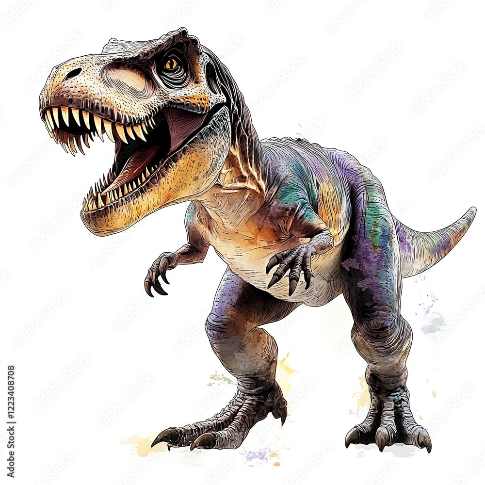 Fototapeta premium Tyrannosaurus Rex on a White Background