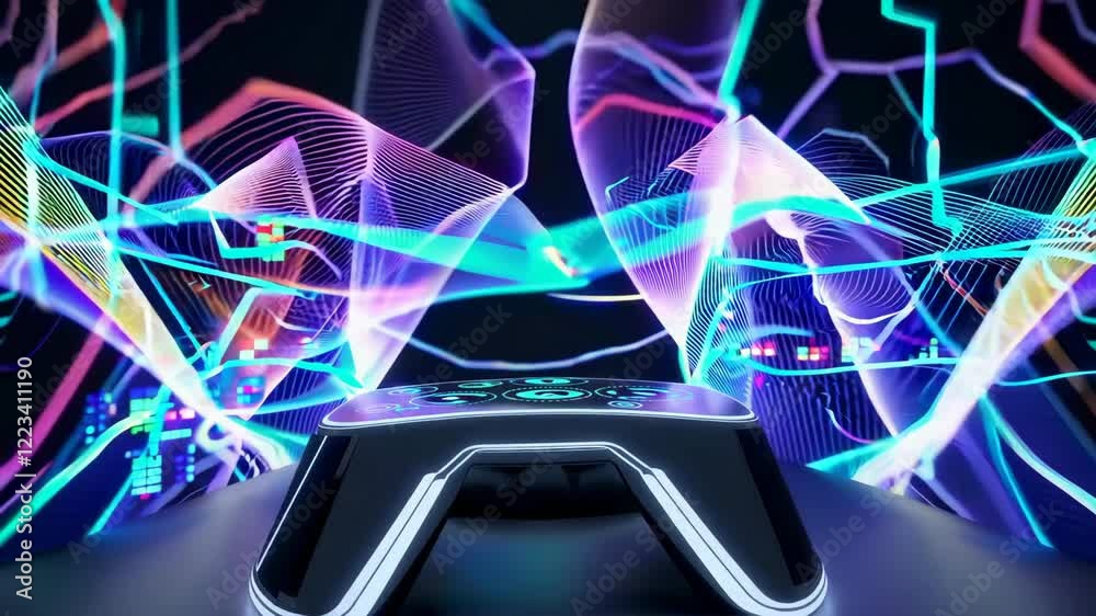 An artificial intelligence system visualizing data streams in holographic projections