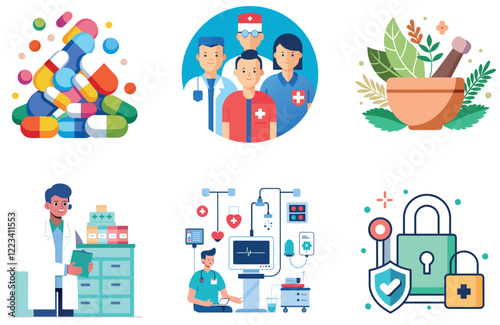 Hospital Medicine Bundle: Patient Treatment Collection Stickers