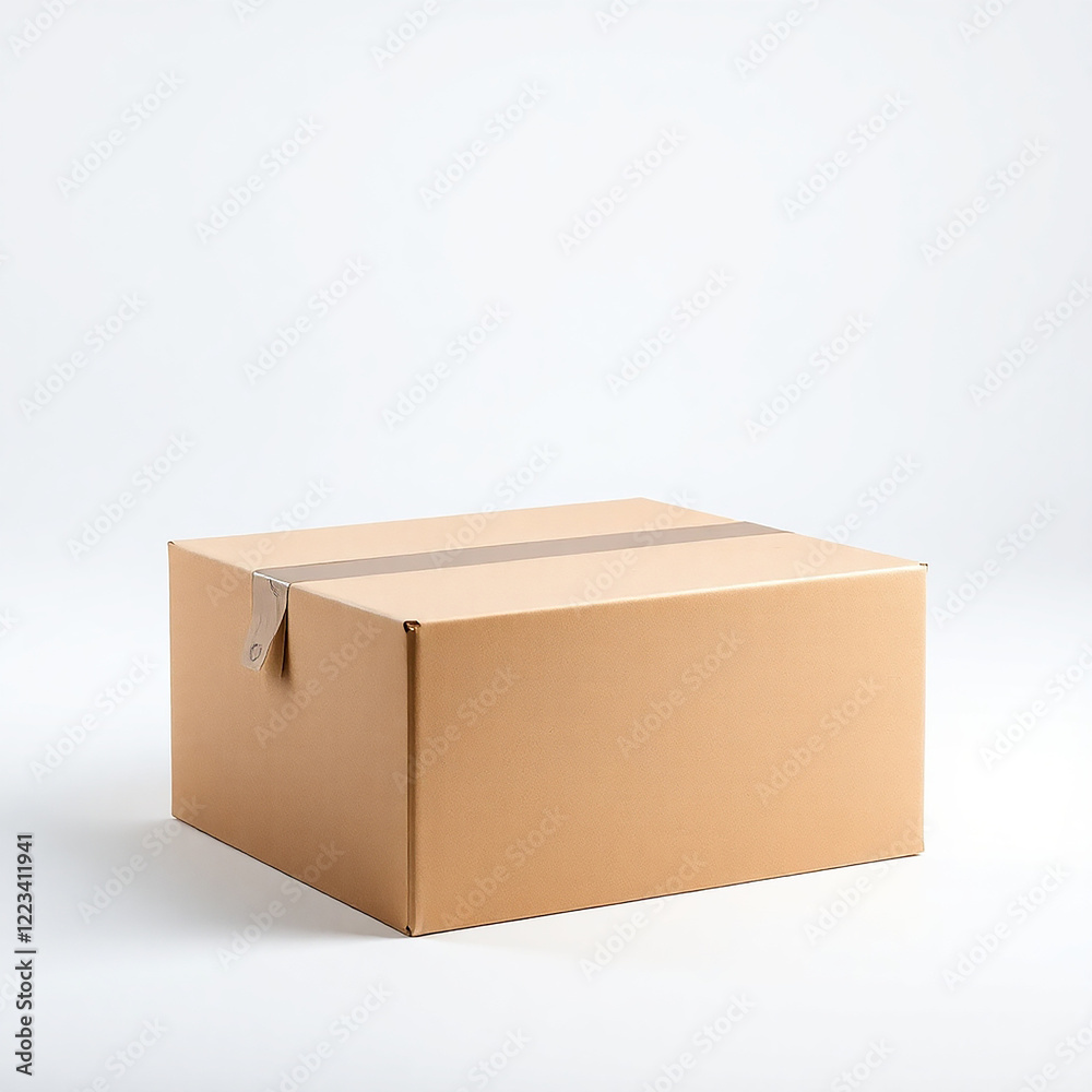 Empty cardboard box on white background Empty cardboard box on white background