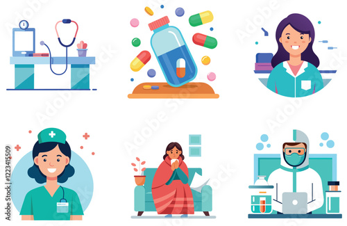 Modern Medical Bundle: A Clean Room Collection Stickers