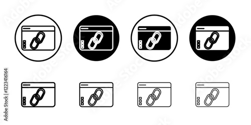 Backlink icon Vector logo set flat