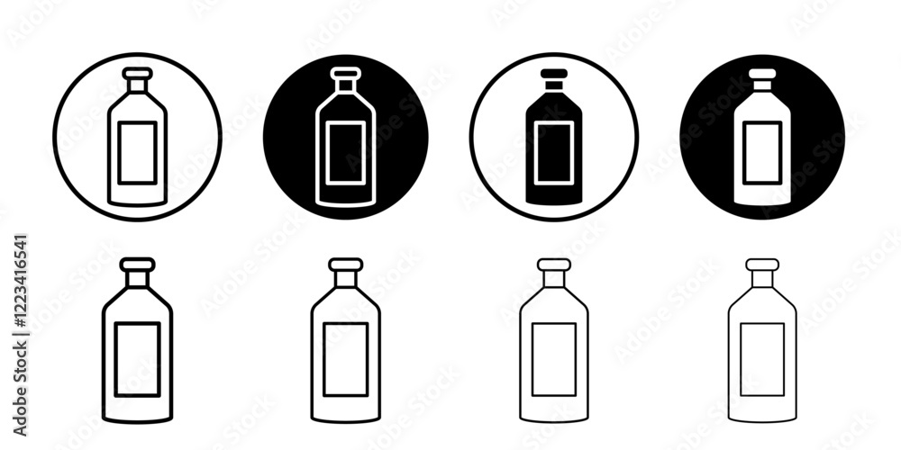 Bottle icon Vector logo set flat Bottle icon Vector logo set flat