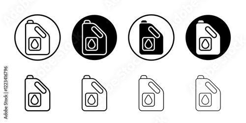 canister of motor oil icon Vector logo set flat