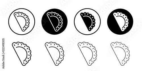 dumplings icon Vector logo set flat