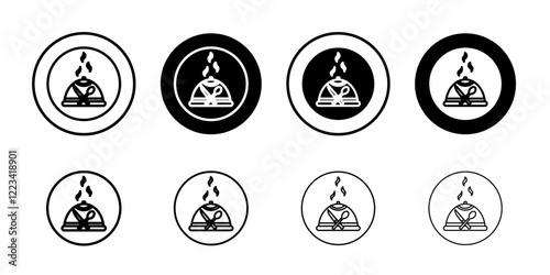 Food and restaurant icon Vector logo set flat