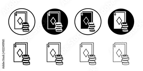 Gambling icon Vector logo set flat