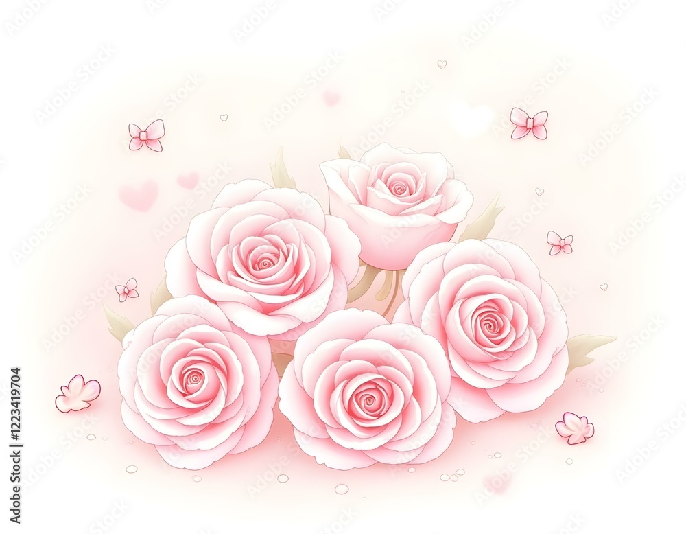 Fototapeta premium Soft pink rose background