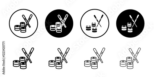 Maki sushi roll icon Vector logo set flat