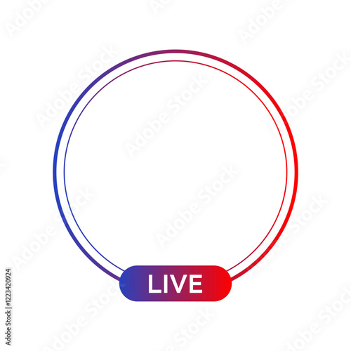 Live icon streaming button, Online stream, Vector illustration