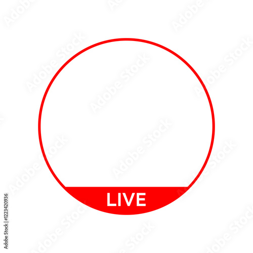 Live icon streaming button, Online stream, Vector illustration