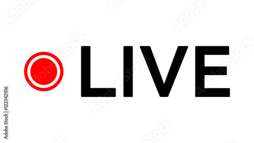 Live icon streaming button, Online stream, Vector illustration